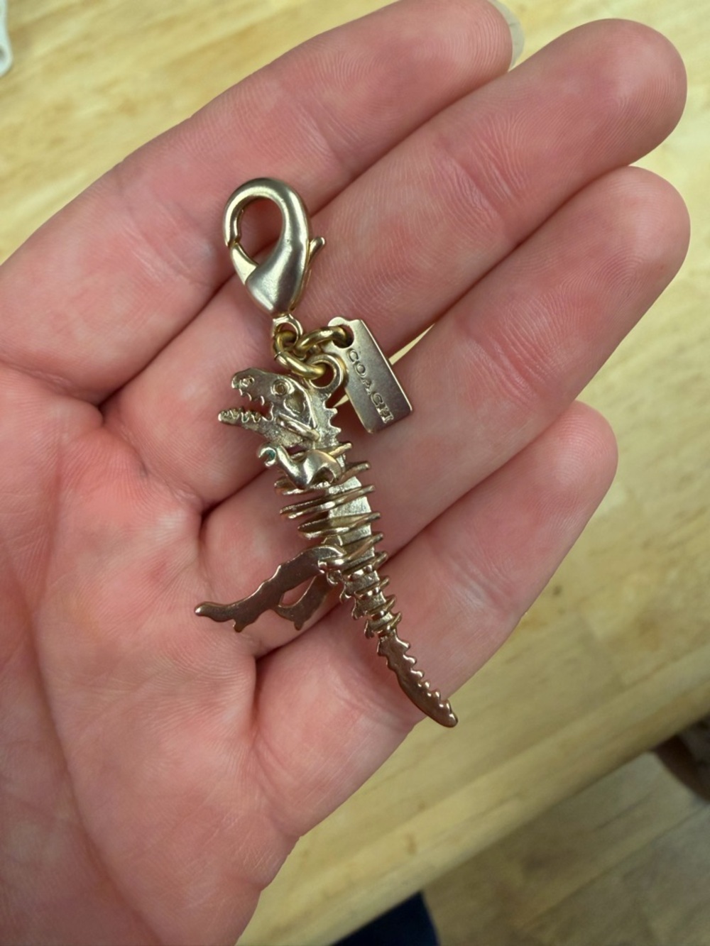 Coach Dinosaur Zipper Pull Charm